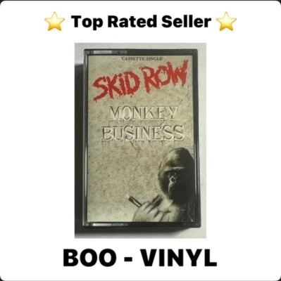 Skid Row - Monkey Business Cassette Tape Single Heavy Metal Ex / Ex Condition - Image 1 of 4