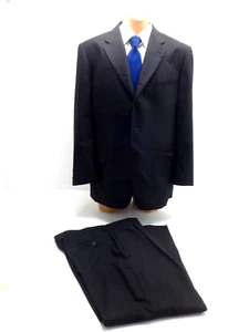 JOSEPH ABBOUD Hombres SUPER 120's LANA 3 BTN 2 PIEZAS TRAJE 42R 36X29 NEGRO - Imagen 1 de 4