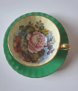 Rare Aynsley Artist Signed Bailey China Tea Cup and Saucer Teacup Set - Picture 1 of 8
