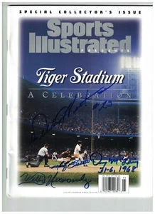 DETROIT TIGERS AUTOGRAFIADO DEPORTES ILUSTRADO UNA CELEBRACIÓN ESTADIO TIGRE (4) - Imagen 1 de 2