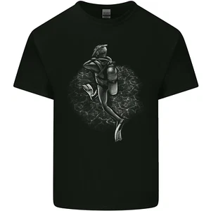 A Scuba Diver Entering the Water Diving Dive Kids T-Shirt Boys Girls - Picture 1 of 3