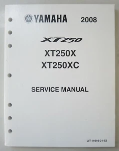 NOS 2008 YAMAHA XT250X Factory Paper Service Manual, LIT-11616-21-52 - Picture 1 of 4
