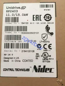 ONE NEW Emerson Nidec Inverter SP2403 1 year warranty - Afbeelding 1 van 3