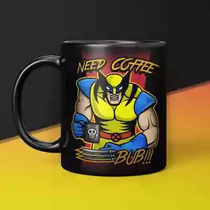 X-MEN WOLVERINE Need Coffee Mug, Marvel Comics Gift -Black - Picture 1 of 3