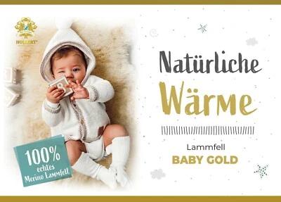 HOLLERT Baby Lammfell Schaffell ökologisch gegerbt Merino Babyfell waschbar Naturfell