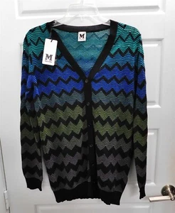 Maglione cardigan multi maglia nero M Missoni Italy nuovo tg 44 - Foto 1 di 5
