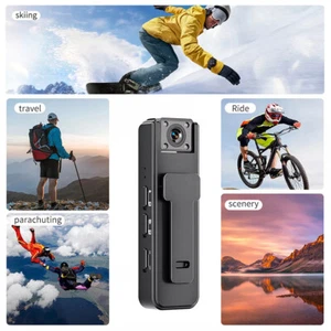 HD Body Mini Camera Night Vision Cam Video 1080P Audio Recorder Police Pocket - Picture 1 of 21