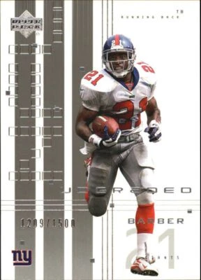 2000 UD Graded #55 Tiki Barber /1500 - NM-MT - Image 1 of 2