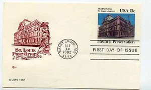 UX97  Old Post Office St Louis, Missouri, Cover Craft Cachets, CCC, FDC - Picture 1 of 1