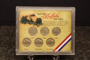 Legend of the Buffalo Nickel 1919 1928 1935 1936 Komplettsatz - Bild 1 von 5