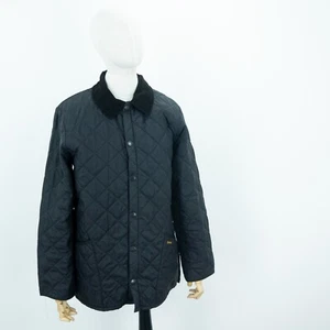 Barbour Men's Blue Buttoned British Heritage Coat Quilted Liddesdale Jacket S - Picture 1 of 9