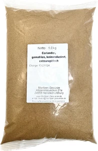 Coriander gemahlen Koriander 1 kg, TOP-Qualität - Moritzen-Gewürze - seit 2005  - Bild 1 von 1