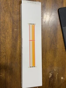 Apple Watch 42 44 45 49mm (YELLOW) MAIZE / WHITE  Sport Loop Band NEW - Picture 1 of 6