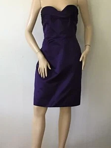 OSCAR de la RENTA Purple Strapless Cocktail Dress (Size 8) - Picture 1 of 12
