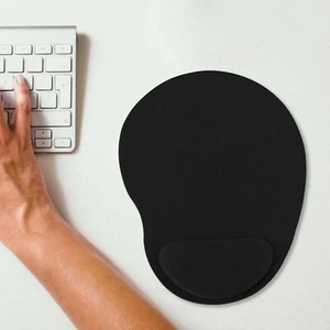PC Mouse pad Ergonomic Comfortable Mat With Wrist Rest Support Black Non Slip - Picture 1 of 7