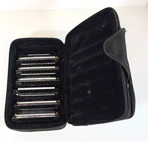 Silver Creek Iron Works Harmonica Juego de 6/7 piezas A C D E F G con estuche FALTA B - Imagen 1 de 3
