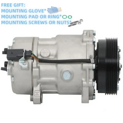 AC Compressor w/ Clutch for Audi TT Volkswagen Beetle 1998-2006 Golf Jetta R32 — 第 1/4 张图片