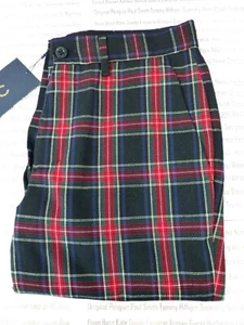 Pantalón FRED PERRY Tartán Para Hombres Negro Ajustado Mezcla de Lana Pantalones 2 Tallas Nuevo con Etiquetas R£125 - Imagen 1 de 10