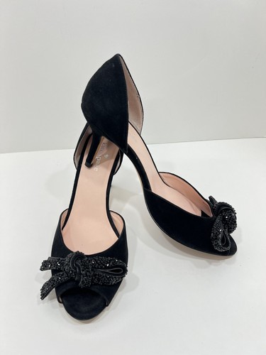 SCARPA DONNA KATE SPADE NERA SCAMOSCIATA SIDNEY PUMP DRESS taglia 8 M