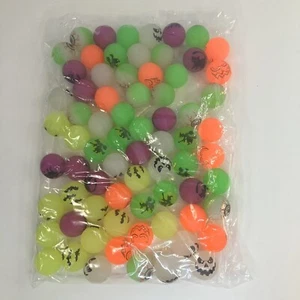 72 Pieces Halloween Bouncing Balls 6 Halloween Theme Designs Glow in The Dark - Picture 1 of 4