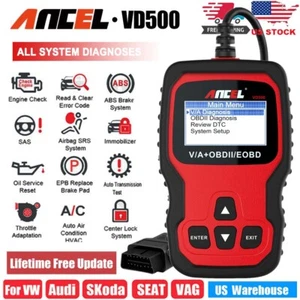 Ancel VD500 OBD2 Scanner Code Reader SRS ABS EPB Oil Reset For VAG VW Audi Skoda - Picture 1 of 11