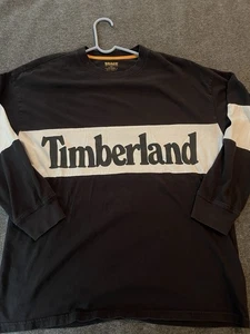 Timberland Langarm T-Shirt Schwarz Weiß Herren Größe M - Bild 1 von 6