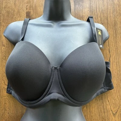 Sujetador con aros Wacoal alfombra roja sin tirantes talla 44D #854119 negro - nuevo con etiquetas Foto 1 de 4