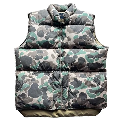 Vintage Browning Duck Camo Insulated Down Feather Hunting Vest Sz M/L - Image 1 of 4