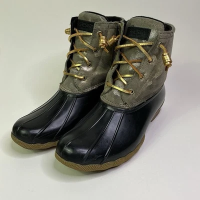 Botas Sperry Pato Agua Salada Azul Marino/Metálico Camuflaje STS86694 Talla 9.5 Foto 1 de 4