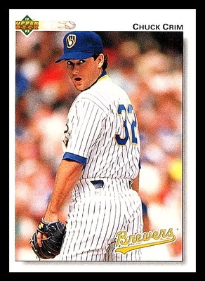 1992 Upper Deck #496 Chuck Crim Factory Set Gold Hologram - Image 1 of 2