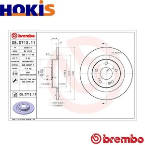 2x BRAKE DISC 08.D713.11 FOR HONDA CIVIC/X/Hatchback K20C1 2.0L 4cyl - Picture 1 of 7