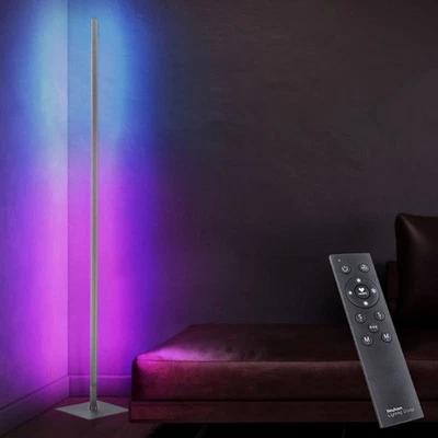 Lampada Da Terra RGB LED Con Telecomando CCT Dimmerabile E InMovimento - Immagine 1 di 4