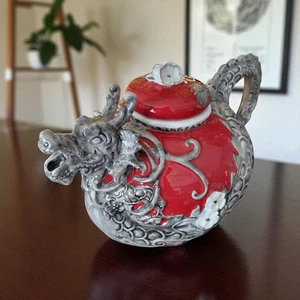 Blue Sky Clayworks Red Dragon Teekanne - Bild 1 von 4