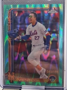 2025 Topps Chrome #129 Mark Vientos Aqua Raywave/Lava  Refractors /199 - Picture 1 of 2