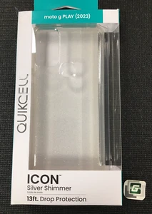New QUIKCELL ICON Protective Case for MOTO G PLAY (2023) - Silver Shimmer - Picture 1 of 5