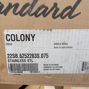 American Standard Colony Lavello Cucina 25" Goccia In Acciaio Inox | 22SB.6252283S.075 - Foto 1 di 3