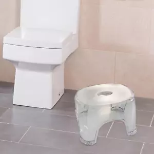 Acrylic Bathroom Stool Shoe Changing Stool Transparent Non - Picture 1 of 10