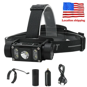 Super Bright LED Headlight Tactical USB Rechargeable Headlight 4000mah Battery - Picture 1 of 12