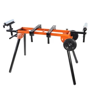 Miter Saw Stand with Pedestal Roller -Portable Work Support Stand Workshop Tools - Picture 1 of 10