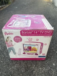 Barbie TV CRT 14” DVD Retrogaming Princess Girl Sealed New Rare - Zdjęcie 1 z 3