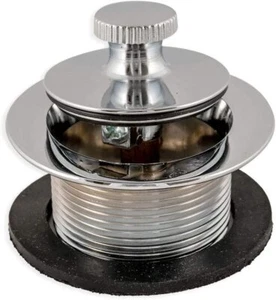 Mobile Home 1-1/2" Chrome Tub Drain with Lift-N-Turn Stopper - Picture 1 of 4