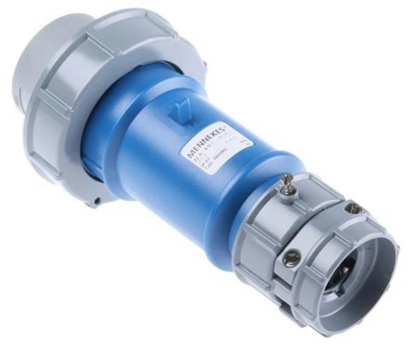 1 x Mennekes PowerTOP Series, IP67 Blue Cable Mount 3P Industrial Power Plug, Ra - Image 1 of 1