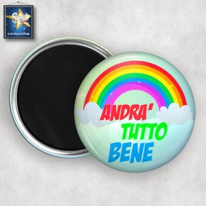 10 pz calamita magnete #ANDRA' TUTTO BENE IDEA REGALO SEGNAPOSTO FRIGO - Imagen 1 de 1