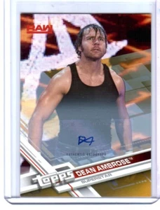 WWE Dean Ambrose 2017 Topps Then Now Forever Gold Autograph Card SN 3 of 10 - Picture 1 of 1