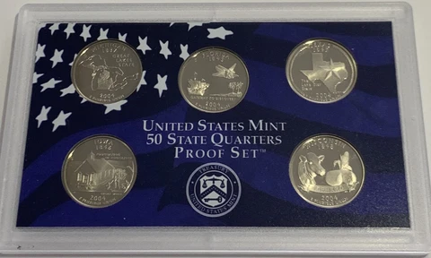 15 SETS - 2004 CLAD 5 COIN PROOF UNITED STATES MINT STATE QUARTER SETS Cover