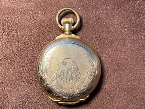 SCHÖNE ELGIN BOX SCHARNIER HÜLLE TASCHENUHR 6s - Bild 1 von 8