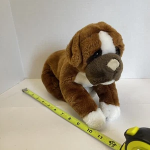 Toys R Us  Animal Alley Boxer Puppy Dog Plush Brown White Stuffed Animal - Picture 1 of 9