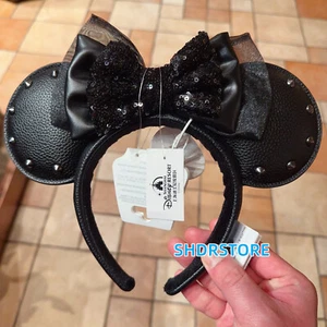 Authentic 2024 Disney pirates of the caribbean black Minnie mouse ears Headband - Picture 1 of 4