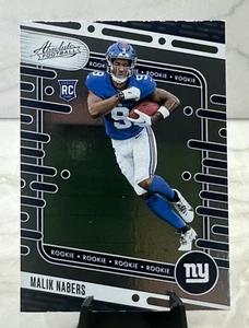 2024 Absolute, MALIK NABERS (RC) "Rookie Card" NEW YORK GIANTS - Picture 1 of 3