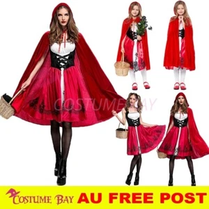 Mujeres Niñas Caperucita Roja Halloween Criada Oktoberfest Disfraz de cuento de hadas - Imagen 1 de 53